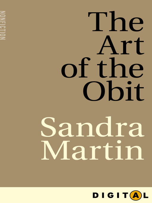 Title details for The Art of the Obit by Sandra Martin - Wait list